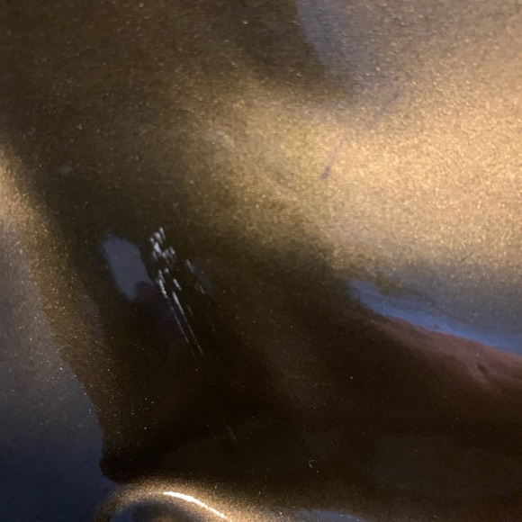 Gray Silver Gunmetal Patent Leather Shoulder Bag - Picture 10 of 11